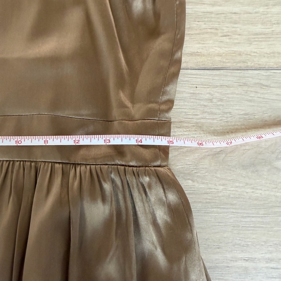 Vfish Taupe Silk Dress with Pleated Trim - Picture 7 of 9
